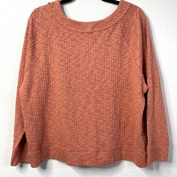 Two by Vince Camuto Rust Textured Knit Cardigan Women’s XXL Boho Fall Sweater - Picture 5 of 11